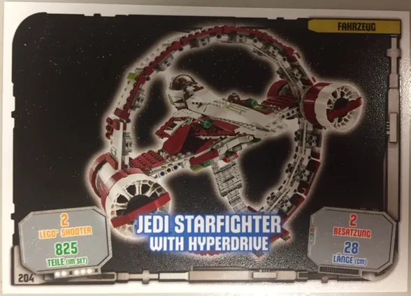 Star Wars Trading Card Game (German) Series 1 - # 204 Jedi Starfighter with Hyperdrive