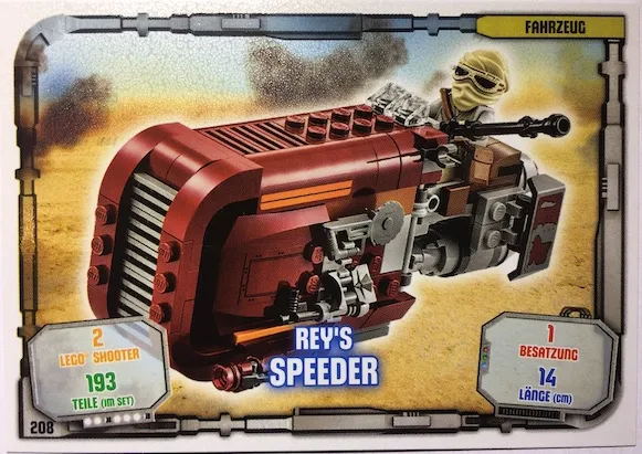 Star Wars Trading Card Game (German) Series 1 - # 208 Rey's Speeder