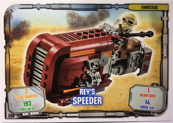 Star Wars Trading Card Game (German) Series 1 - # 208 Rey's Speeder