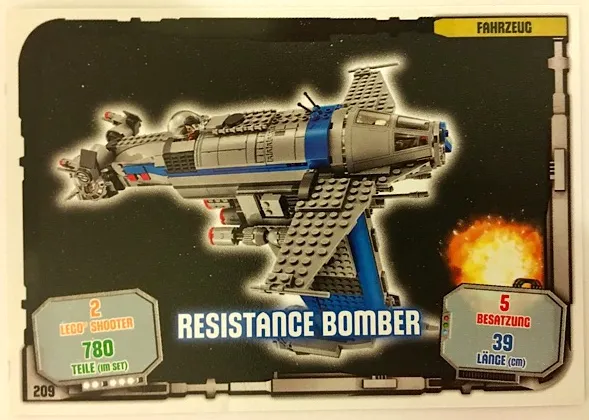 Star Wars Trading Card Game (German) Series 1 - # 209 Resistance Bomber