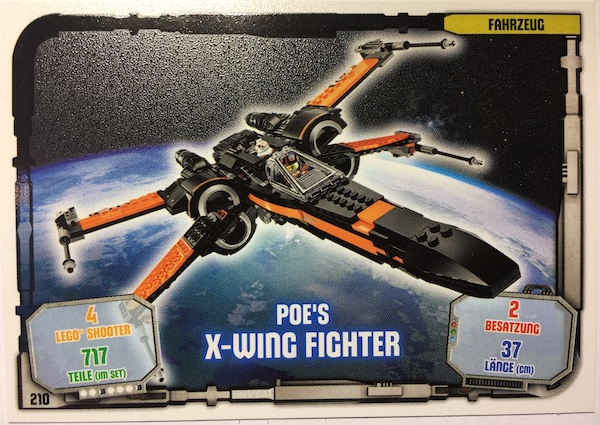 Star Wars Trading Card Game (German) Series 1 - # 210 Poe's X-wing Fighter