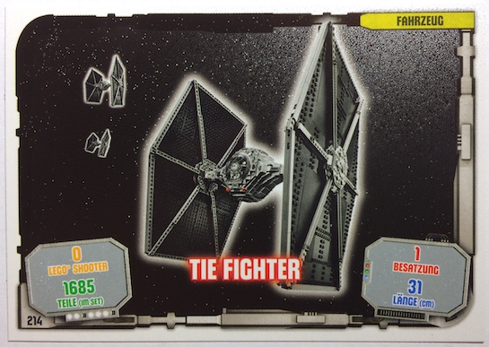 Star Wars Trading Card Game (German) Series 1 - # 214 TIE Fighter