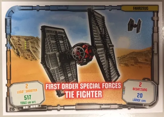 Star Wars Trading Card Game (German) Series 1 - # 215 First Order Special Forces TIE Fighter