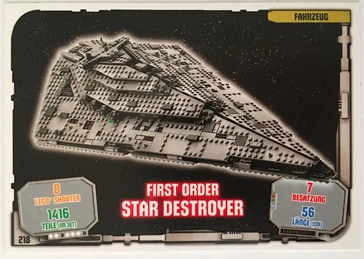 Star Wars Trading Card Game (German) Series 1 - # 218 First Order Star Destroyer