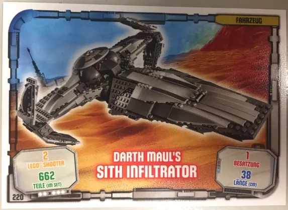 Star Wars Trading Card Game (German) Series 1 - # 220 Darth Maul's Sith Infiltrator