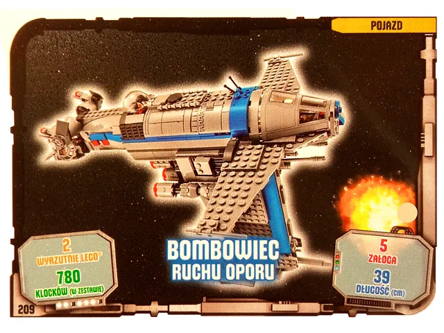 Star Wars Trading Card Game (Polish) Series 1 - # 209 Bombowiec Ruchu Oporu