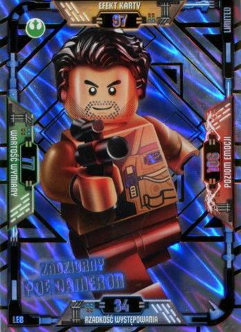 Star Wars Trading Card Game (Polish) Series 1 - # LE8 Zadziorny Poe Dameron