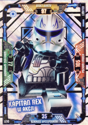 Star Wars Trading Card Game (Polish) Series 1 - # LE10 Kapitan Rex w akcji