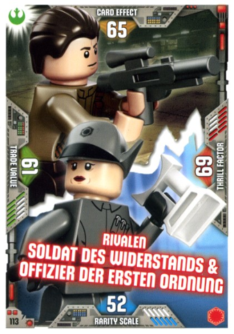 Star Wars Trading Card Game (German) Series 2 - # 113 Rivalen Soldat des Widerstands & Offizier der Ersten Ordnung