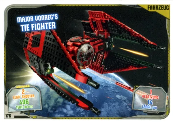 Star Wars Trading Card Game (German) Series 2 - # 176 Major Vonreg's TIE Fighter