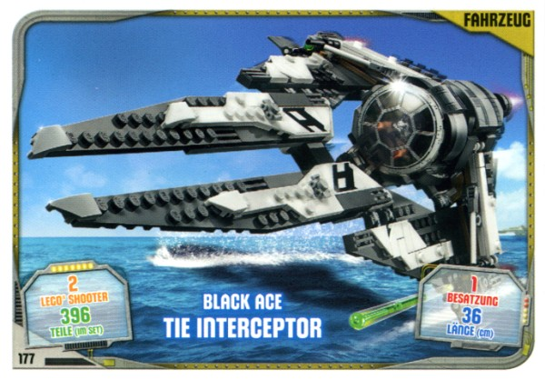 Star Wars Trading Card Game (German) Series 2 - # 177 Black Ace TIE Interceptor