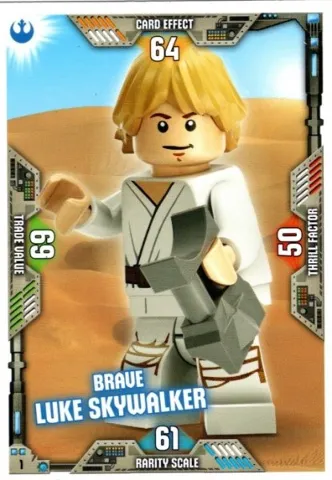 Star Wars Trading Card Game (English) Series 2 - # 1 Brave Luke Skywalker