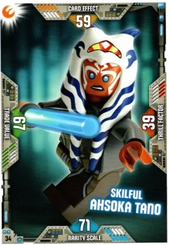 Star Wars Trading Card Game (English) Series 2 - # 34 Skilful Ahsoka Tan {Skillful}