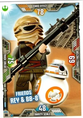 Star Wars Trading Card Game (English) Series 2 - # 56 Friends Rey & BB-8