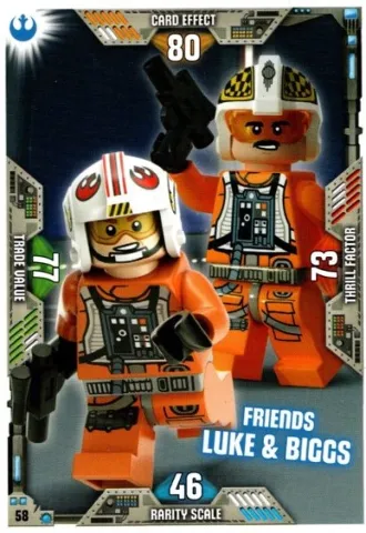 Star Wars Trading Card Game (English) Series 2 - # 58 Friends Luke & Biggs