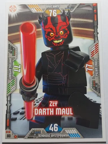 Star Wars Trading Card Game (Polish) Series 2 - # 80 Zły Darth Maul