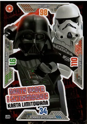 Star Wars Trading Card Game (Polish) Series 2 - # LE9 Darth Vader i Szturmowiec Karta Limitowana