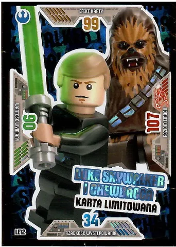 Star Wars Trading Card Game (Polish) Series 2 - # LE12 Luke Skywalker i Chewbacca Karta Limitowana