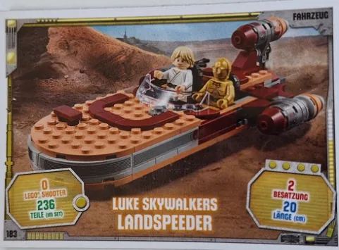Star Wars Trading Card Game (German) Series 3 - # 183 Luke Skywalkers Landspeeder