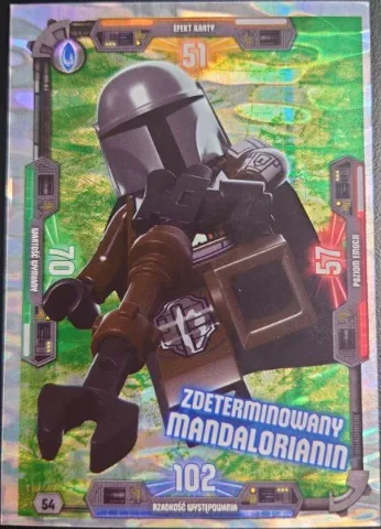 Star Wars Trading Card Game (Polish) Series 3 - # 54 Zdeterminowany Mandalorianin (Foil Variant)