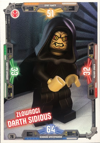 Star Wars Trading Card Game (Polish) Series 3 - # 76 Złowrogi Darth Sidious