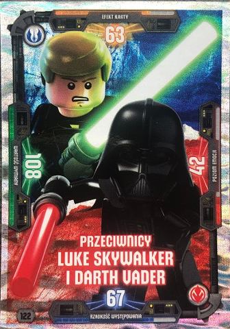 Star Wars Trading Card Game (Polish) Series 3 - # 122 Przeciwnicy Luke Skywalker i Darth Vader