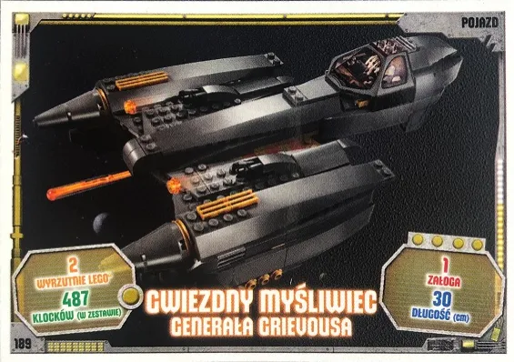 Star Wars Trading Card Game (Polish) Series 3 - # 189 Gwiezdny myśliwiec Generała Grievousa