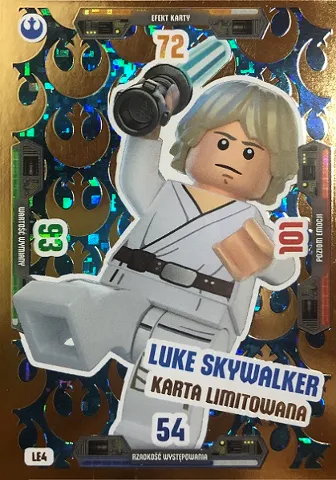 Star Wars Trading Card Game (Polish) Series 3 - # LE4 Luke Skywalker Karta Limitowana