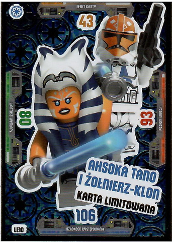Star Wars Trading Card Game (Polish) Series 3 - # LE10 Ahsoka Tano i Żołnierz-klon Karta Limitowana