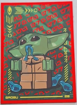 Star Wars Trading Card Collection (German) Series 4 ('Die Macht' Edition) - # 28 Grogu (Foil Variant)