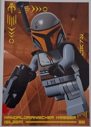 Star Wars Trading Card Collection (German) Series 4 ('Die Macht' Edition) - # 56 Mandalorianischer Krieger (Silber)