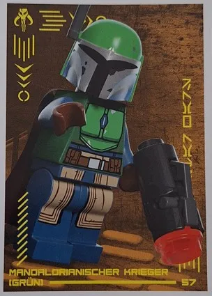 Star Wars Trading Card Collection (German) Series 4 ('Die Macht' Edition) - # 57 Mandalorianischer Krieger (Grün)