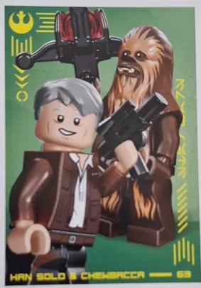 Star Wars Trading Card Collection (German) Series 4 ('Die Macht' Edition) - # 63 Han Solo & Chewbacca