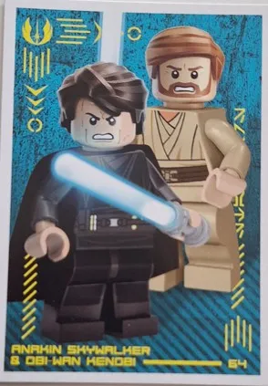 Star Wars Trading Card Collection (German) Series 4 ('Die Macht' Edition) - # 64 Anakin Skywalker & Obi-Wan Kenobi