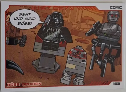 Star Wars Trading Card Collection (German) Series 4 ('Die Macht' Edition) - # 162 Böse Droiden