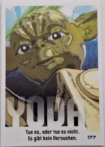 Star Wars Trading Card Collection (German) Series 4 ('Die Macht' Edition) - # 177 Yoda