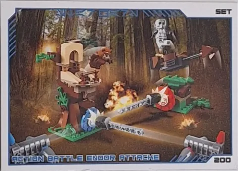 Star Wars Trading Card Collection (German) Series 4 ('Die Macht' Edition) - # 200 Action Battle Endor Attacke