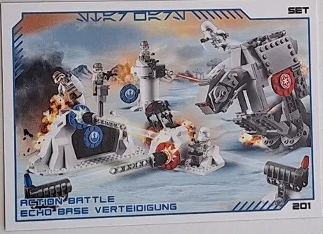 Star Wars Trading Card Collection (German) Series 4 ('Die Macht' Edition) - # 201 Action Battle Echo Base Verteidigung