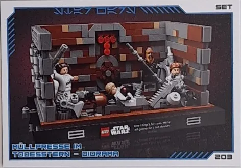 Star Wars Trading Card Collection (German) Series 4 ('Die Macht' Edition) - # 203 Müllpresse im Todesstern - Diorama