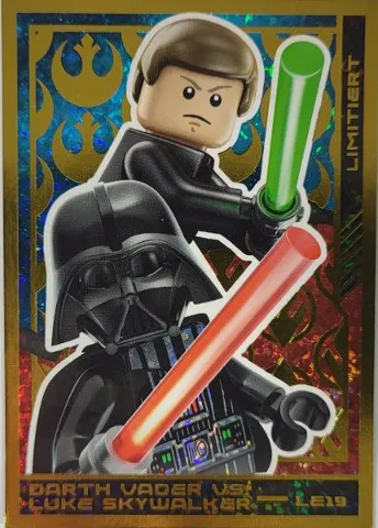 Star Wars Trading Card Collection (German) Series 4 ('Die Macht' Edition) - # LE19 Darth Vader vs. Luke Skywalker Limited Edition
