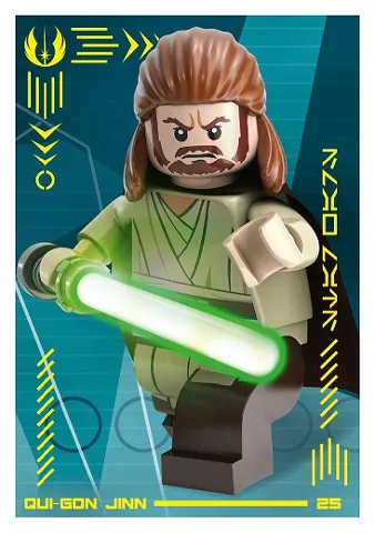 Star Wars Trading Card Collection (Polish) Series 4 (Edycja Mocy) - # 25 Qui-Gon Jinn