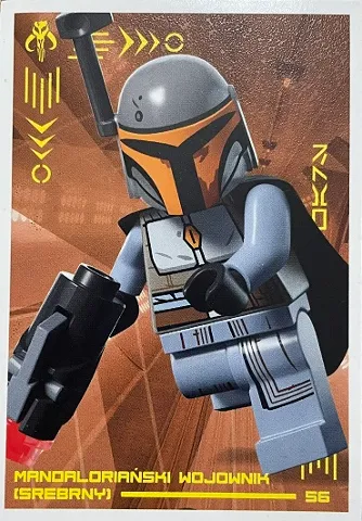 Star Wars Trading Card Collection (Polish) Series 4 (Edycja Mocy) - # 56 Mandaloriański wojownik (Srebrny)