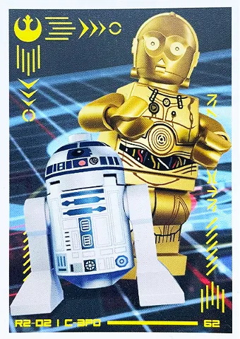 Star Wars Trading Card Collection (Polish) Series 4 (Edycja Mocy) - # 62 R2-D2 i C-3PO