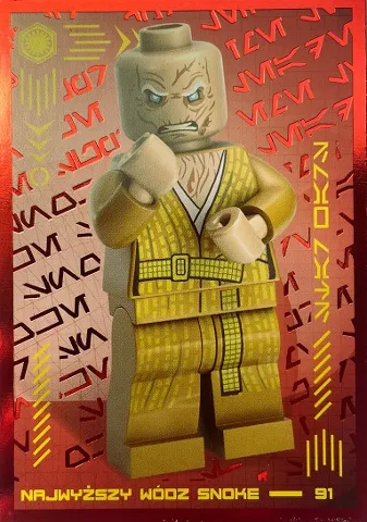 Star Wars Trading Card Collection (Polish) Series 4 (Edycja Mocy) - # 91 Najwyższy Wódz Snoke (Foil Variant)