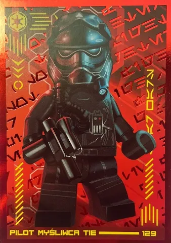 Star Wars Trading Card Collection (Polish) Series 4 (Edycja Mocy) - # 129 Pilot myśliwca TIE (Foil Variant)