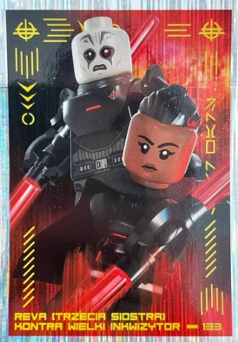 Star Wars Trading Card Collection (Polish) Series 4 (Edycja Mocy) - # 133 Reva (Trzecia siostra) kontra Wielki inkwizytor