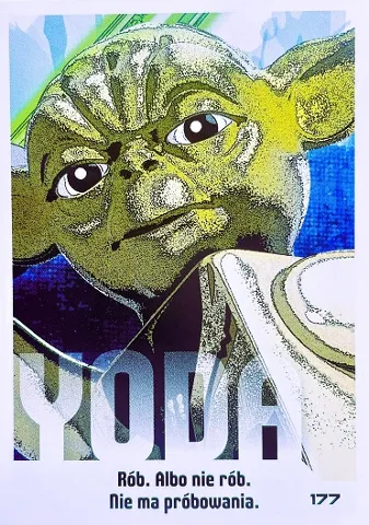 Star Wars Trading Card Collection (Polish) Series 4 (Edycja Mocy) - # 177 Yoda