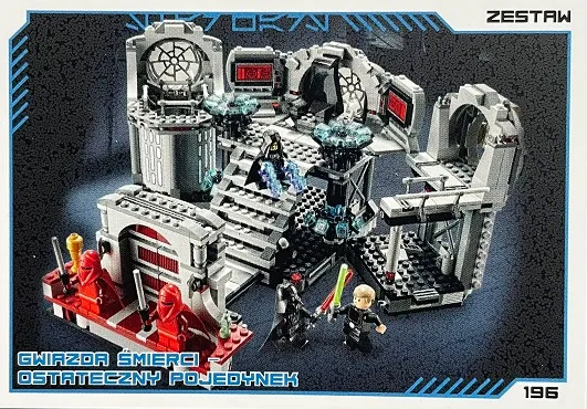 Star Wars Trading Card Collection (Polish) Series 4 (Edycja Mocy) - # 196 Gwiazda śmierci - Ostateczny pojedynek