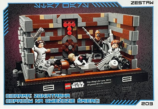 Star Wars Trading Card Collection (Polish) Series 4 (Edycja Mocy) - # 203 Diorama: Zgniatarka odpadów na Gwieździe śmierci