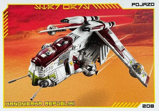 Star Wars Trading Card Collection (Polish) Series 4 (Edycja Mocy) - # 208 Kanonierka republiki